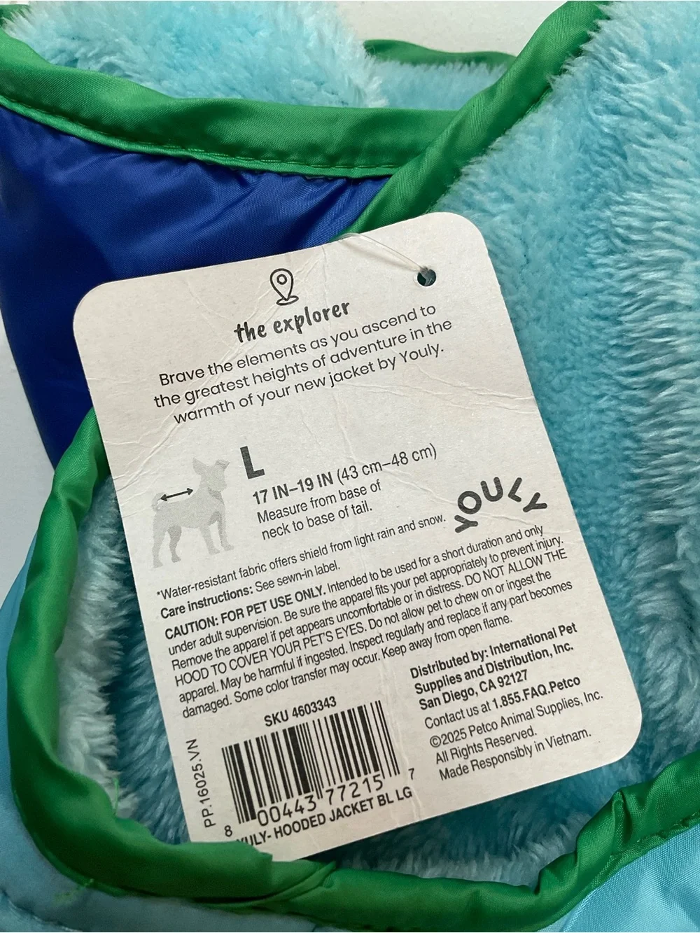 NWT Youly The Explorer Pet Jacket